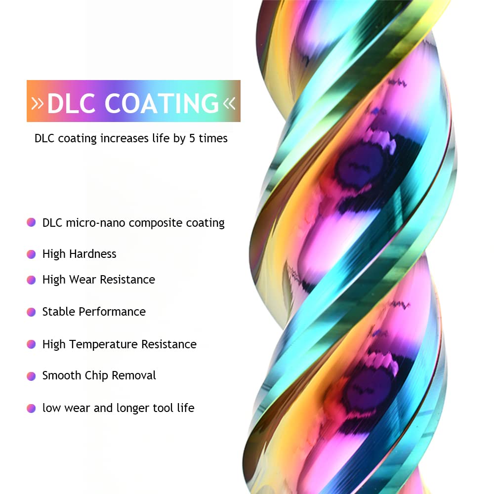 Fresa Testa Quadrata In Carburo 4mm - Per Alluminio E Rame, Confezione Da 5 Pezzi