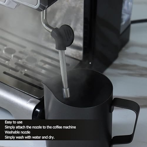 Miniatura 5 de Fdit Boquilla de vapor para cafetera, 3 agujeros punta 304 acero inoxidable máquina de espresso accesorios para CRM3605