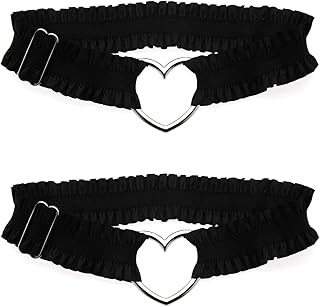 2 ligas ajustables de encaje en el muslo para boda novia, ligueros elásticos para mujeres fiestas