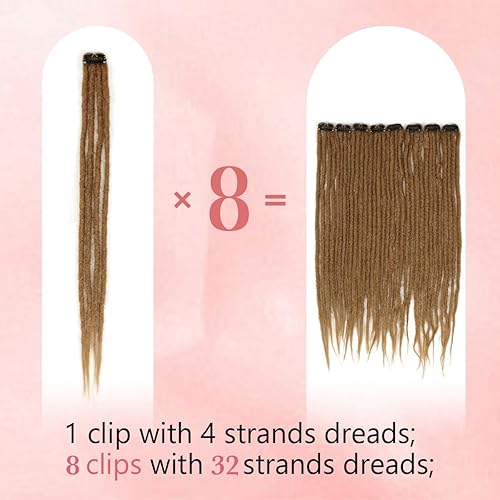 Miniatura 2 de Extensiones de rastas de doble extremo de 16 pulgadas, 10 hebras negras sintéticas DE, rastas finas, suaves, rastas falsas estilo hippie para mujer