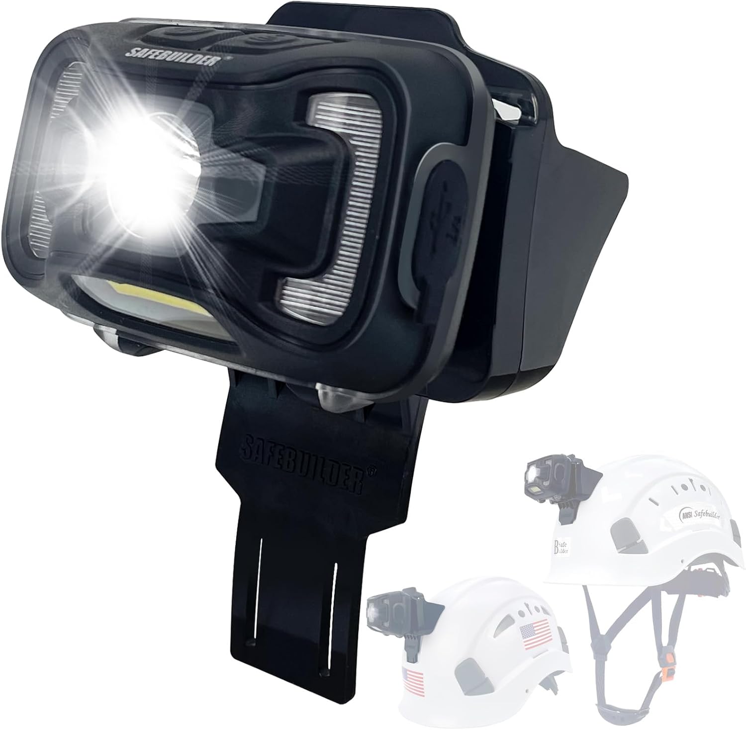 SAFEBUILDER SHL01 Head Light for CR06 and CR08 Hard Hats Accessories Headlamp for Safety Helmet