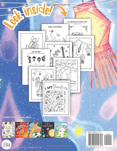 Diwali Festival of Lights: Coloring and Activity Book: for Kids - Diverse Multicultural Diwali Celeb