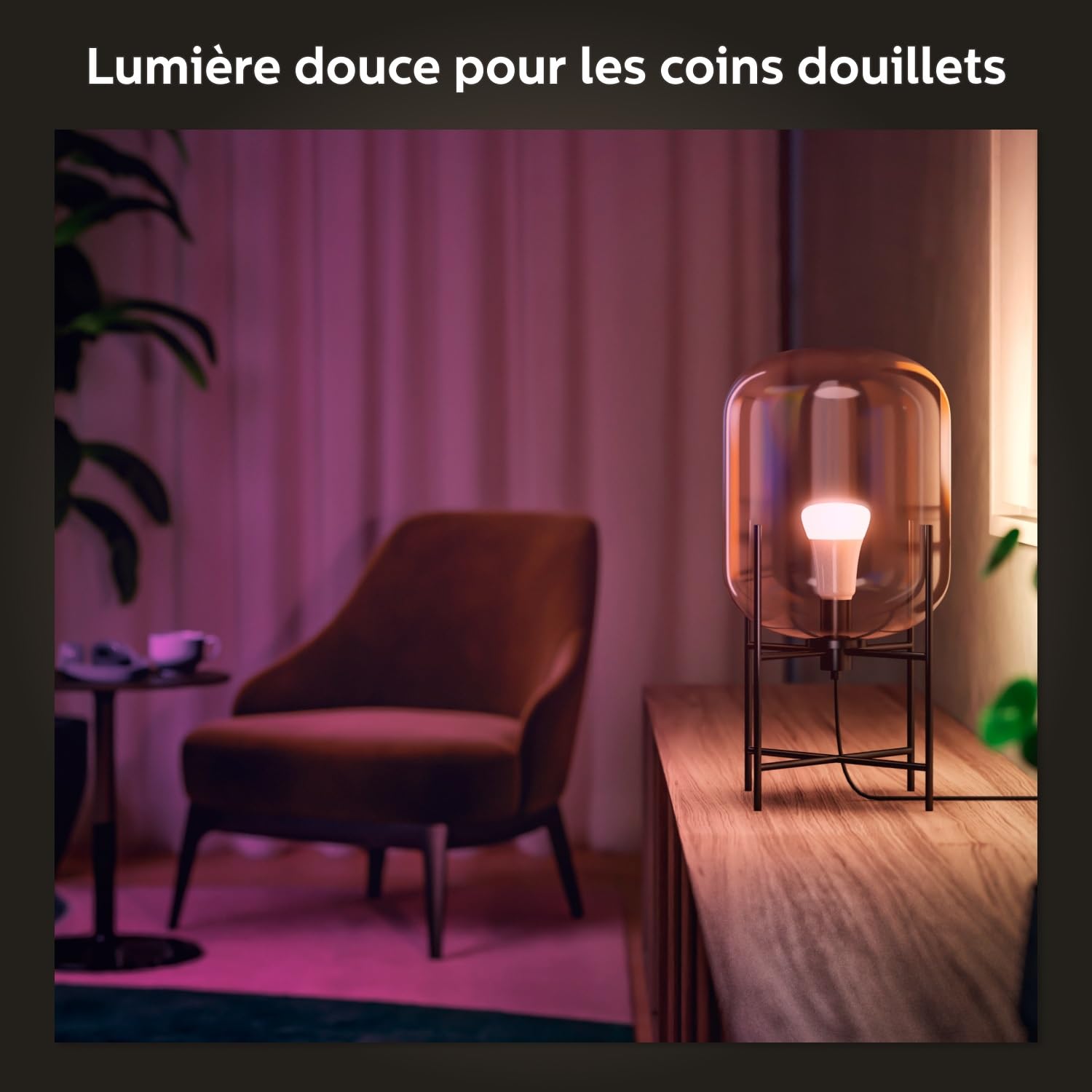Philips Hue White & Color Ambiance - Pack de 4 ampoules connectées LED E27 60W, 800 lumens, contrôle Bluetooth - Eclairage connecté compatible avec Alexa, Google Assistant et Apple Homekit