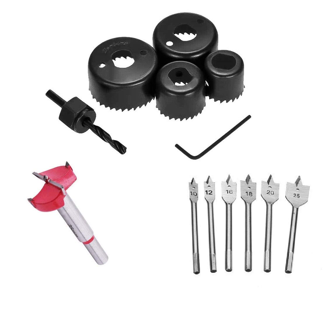 Gadget Deals hole saw drill bit for wood Pack Of 6, 35 mm Concealed Wood Hinge Boring Hole Drill Bit, Wood Flat Drill Bit Set -6 Pieces (B099PMJPY9) Amazon Price History, Amazon Price Tracker