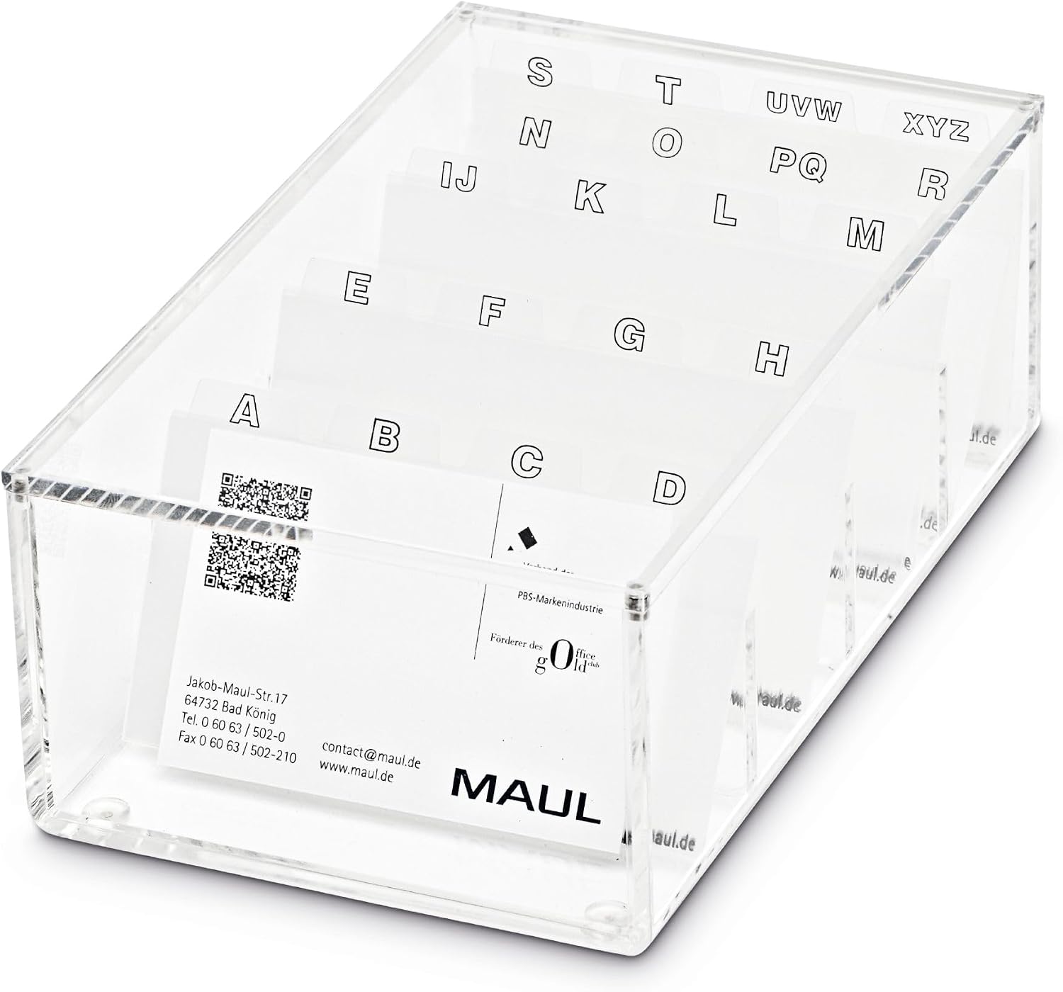 MAUL 1956305 Business Card Holder Acrylic Transparent