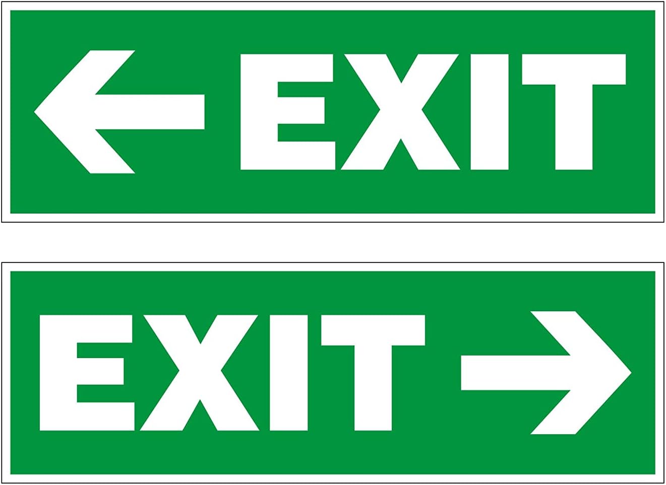 Exit Sign Board Eco Vinyl Sticker 6 Inch X 2 Inch