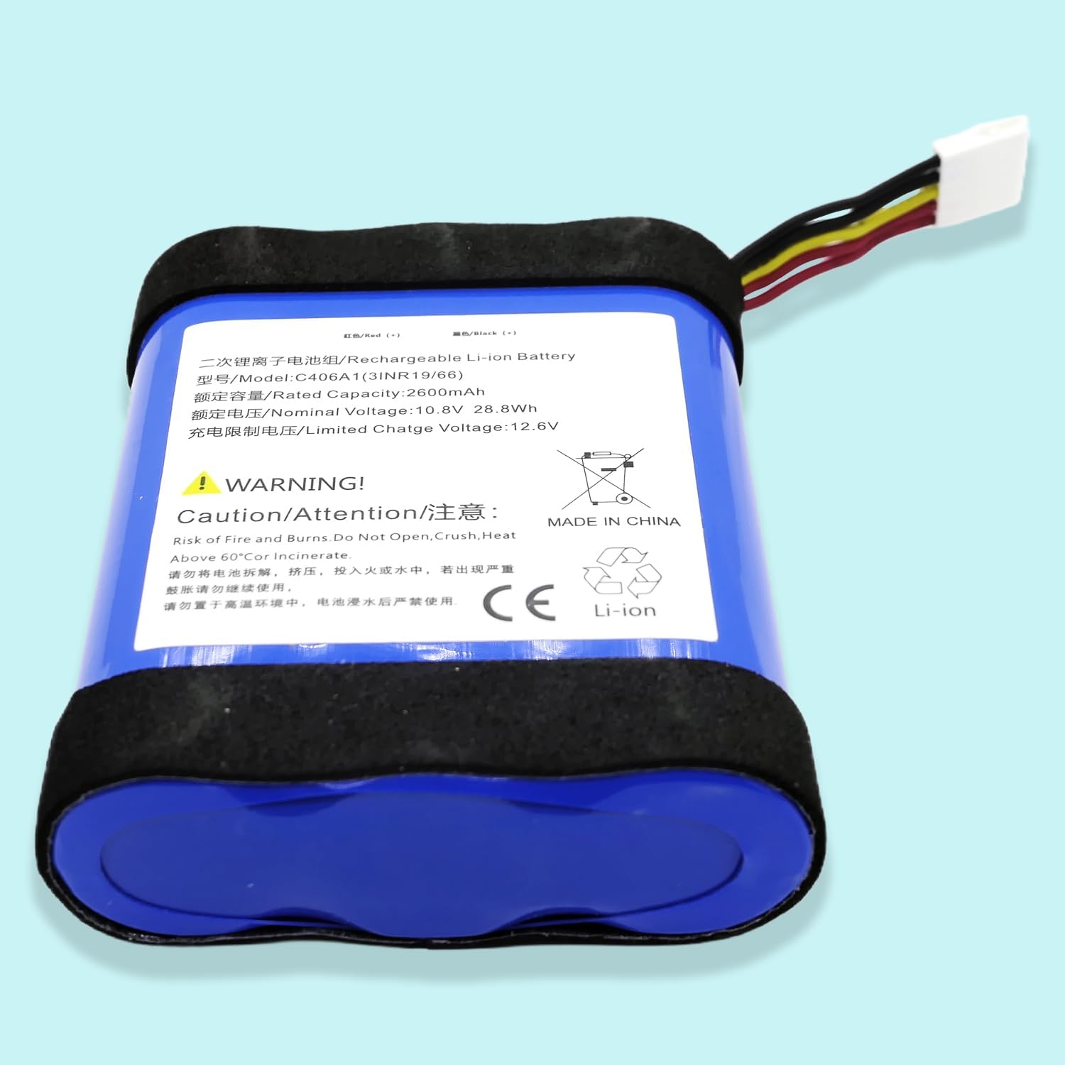 LIXIEK C406A1 Replacement Battery for Marshall Stockwell II 2 Portable Bluetooth Speaker 2600mAh 10.8V Li-ion Rechargeable Battery