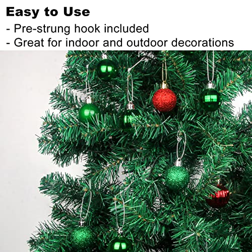 Emerald Green 1.6" Small Christmas Balls Christmas Tree Decoration Ornaments Shatterproof Hanging Balls For Birthday Valentine Easter Wedding Decorations Set Of 24Pcs #TOP4