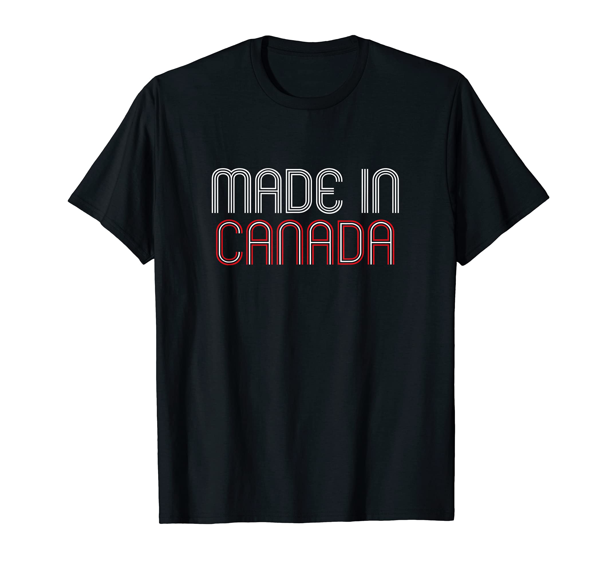 Made in Canada Canadian Pride Eh Vancouver Toronto T-Shirt, Black