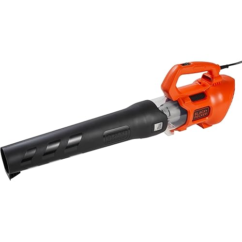 BLACK + DECKER Electric Leaf Blower, Hand Held Blowers for Lawn Care, Up to 450 CFM and 140 MPH Power, Axial, Lightweight, Corded (BEBL750)