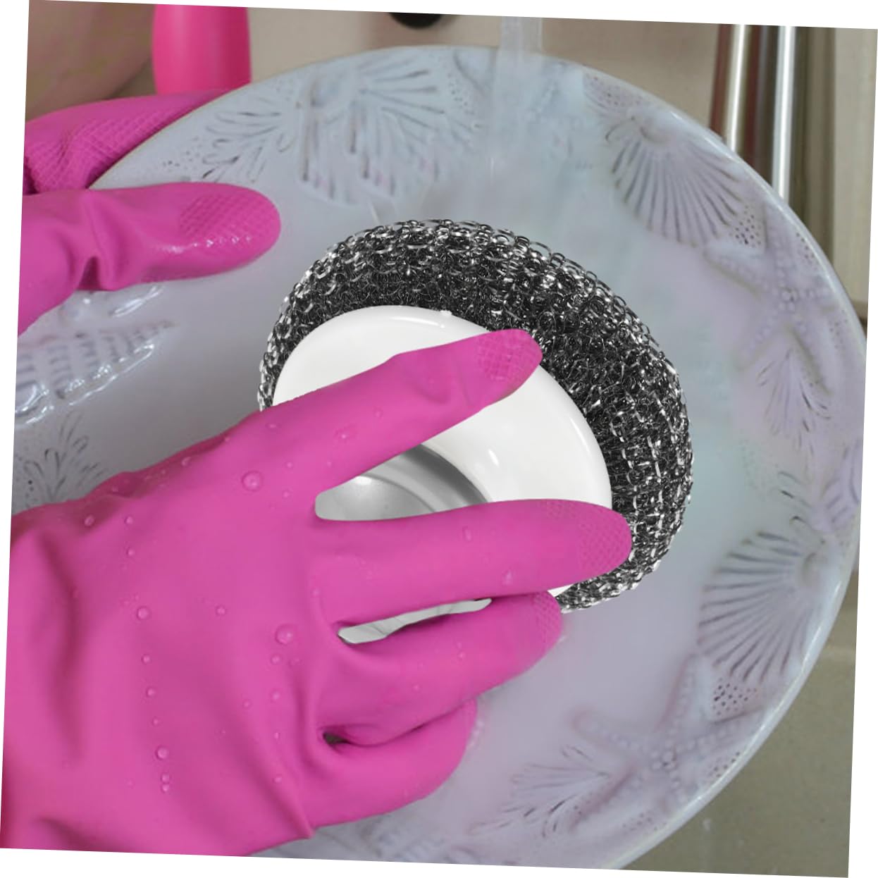 Ciieeo 5 Sätze Spülbürste Kitchen Brush Küchenschwamm Steel Wire Brush Geschirrspülerzubehör Topfreinigungsbürste Bürste Zum Geschirrspülen Topfreinigungskugel Stahldraht 3 Stück * 5