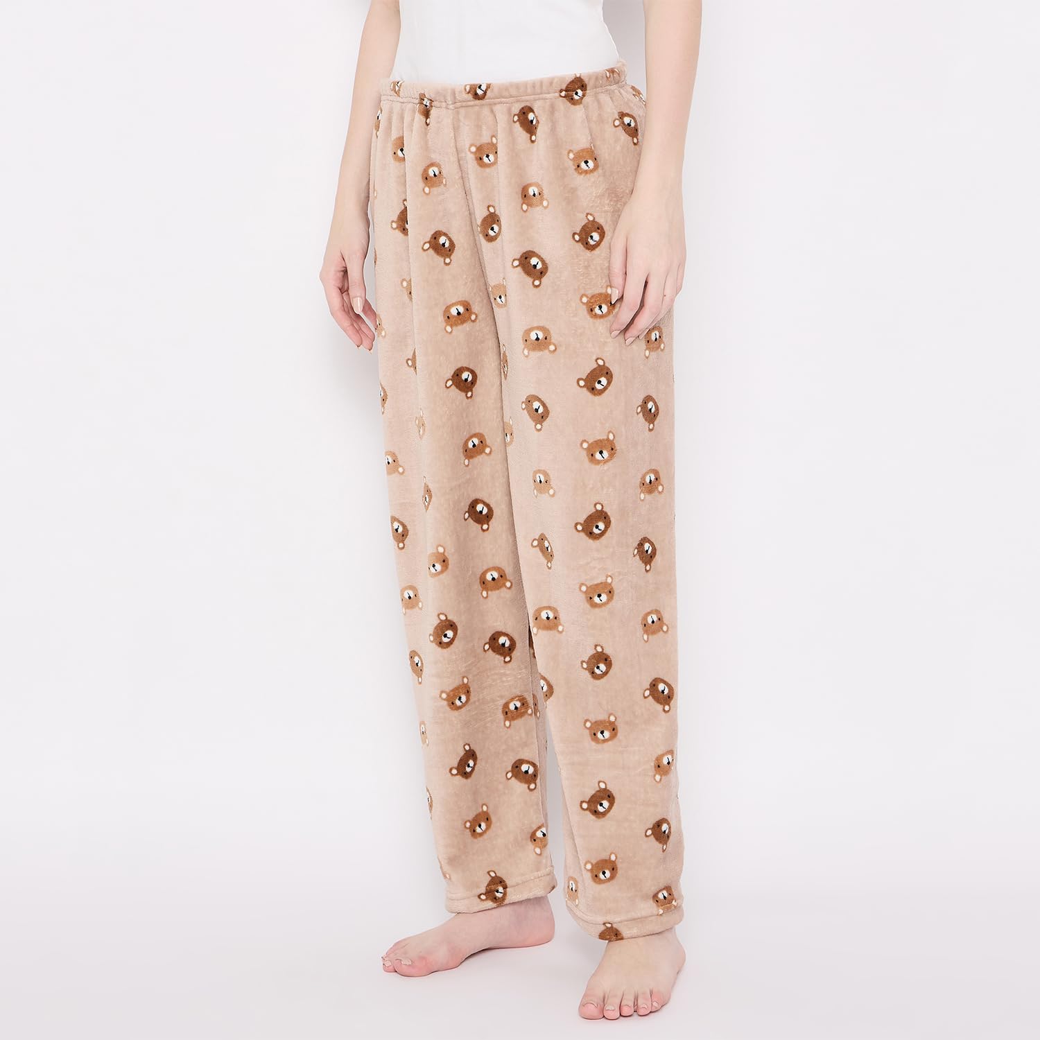 CAMEY Women's Winter Soft & Warm Printed Lower | Pyjama (Brown, L) - Image 3 thumbnail