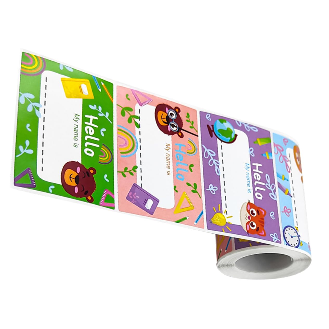 Operitacx 5 Rouleaux autocollants de nom d’animal étiquette autocollantes etiquettes autocollantes name stickers autocollant porte-nom étiquettes pour garderie étiquettes de nom