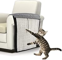 Vista 40 de HAOZAIKEJI Cat Scratcher Mat Sofa Protector Natural Sisal Cat Scratching Mat Cat Scratch Couch Cover Heavy Duty Couch Guard Scratch Pad for Grinding