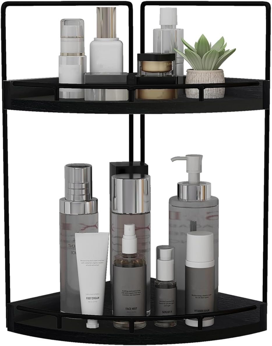 Organizador de Baño Dorhors 2 Niveles, Estante Esquinero para Vanity