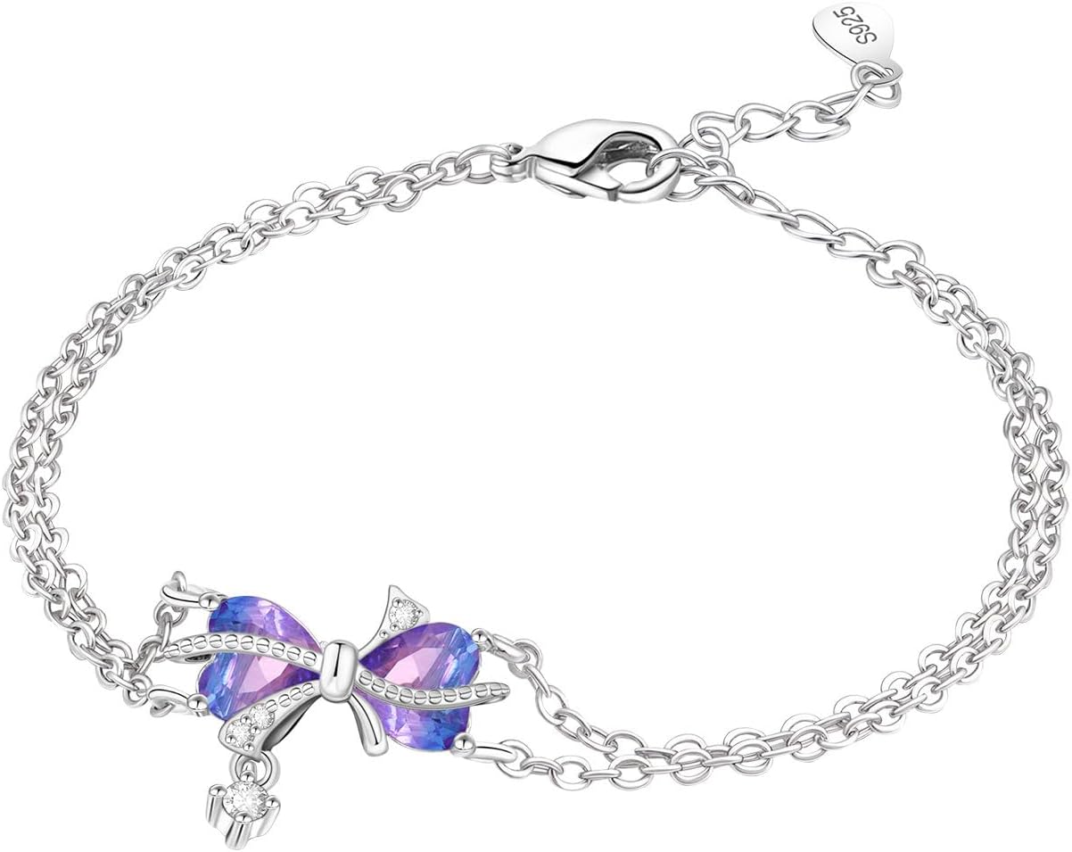 18K Gold Bracelets for Women, 925 Sterling Silver Link Adjustable Charm Bracelet Jewelry Gift for Mother Wife Birthday - Alternating Chain