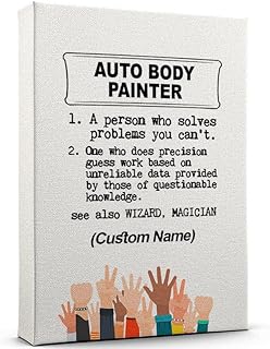 Customize Auto Body Painter Definition Print Poster Wall Art, Auto Body Painter Canvas Painting Ready to Hang Artwork for Office 12AZ207