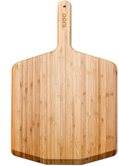 Ooni 12 Bamboo Pizza Peel  Lightweight Smooth Pizza Paddle and Serving Board Outdoor Pizza Oven Accessories