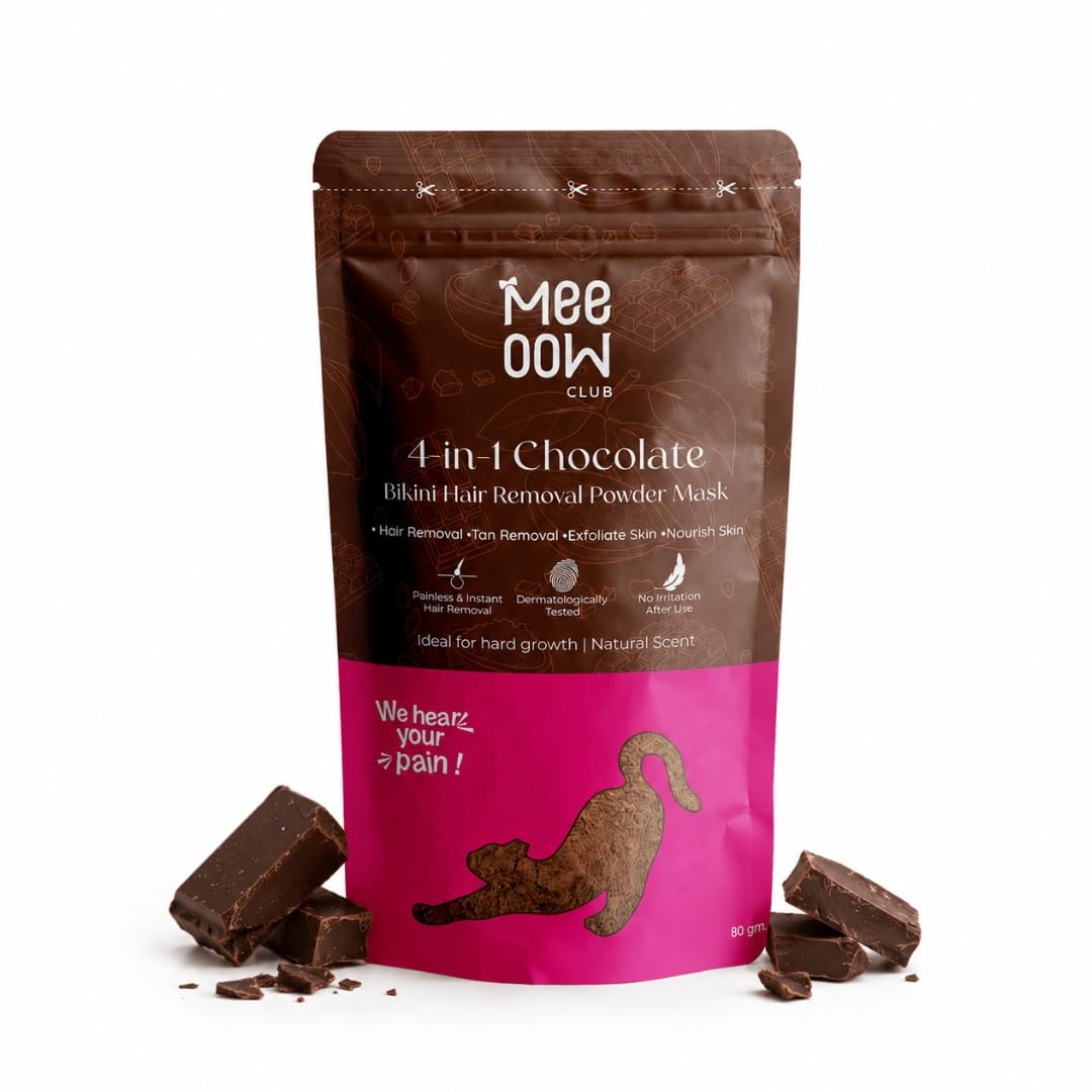 meeoow club Bikini Wax Powder Women For Hair Removal With Chocolate, Painless Hair Remover Herbal Wax Powder for Women, No Harmful Chemicals, No Irritation, No Skin Rashes - 100 gm-picture-10