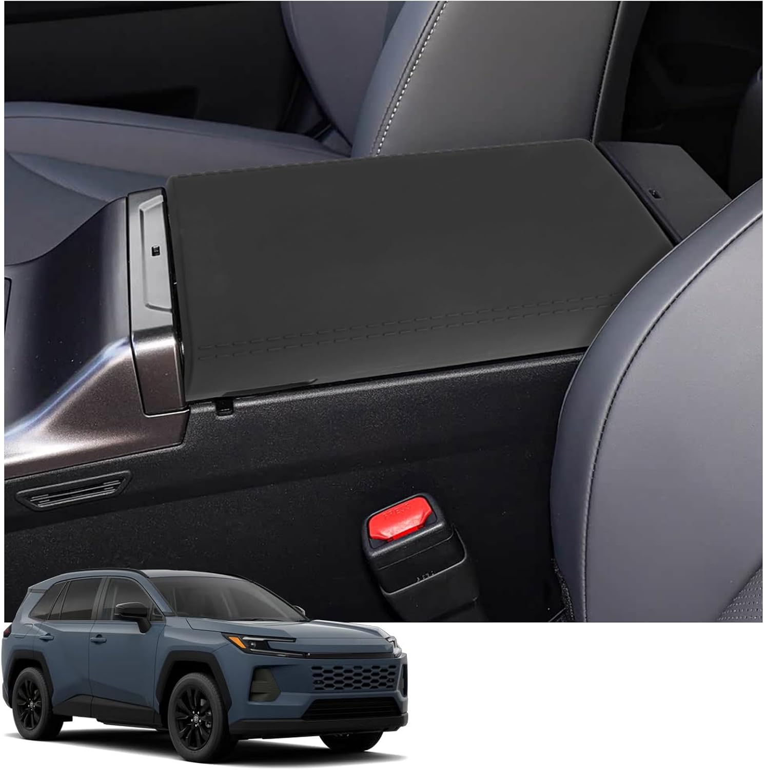 2026 Toyota RAV4 Console Cover Armrest Cover for 2026 Toyota RAV 4 Center Console Cover Arm Rest Cover Full Protection for Toyota RAV 4 2026 Accessories Silicone Soft Cushion Anti-Scratch-Waterproof