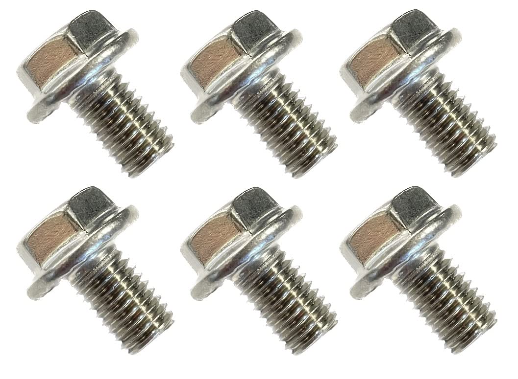 IHOTDER 6PCS Torque Converter Bolts Set,M10-1.5x16 Mm Transmission Pan Bolts For GM 4L60E 4L65E 4L70E 4L80E 700R4 200-4R Automatic Transmission,Car Accessories Compatible With Chevrolet (6PCS