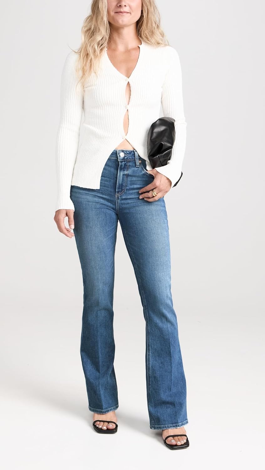 PAIGE Women's High Rise Laurel Canyon Petite Jeans - Image 5