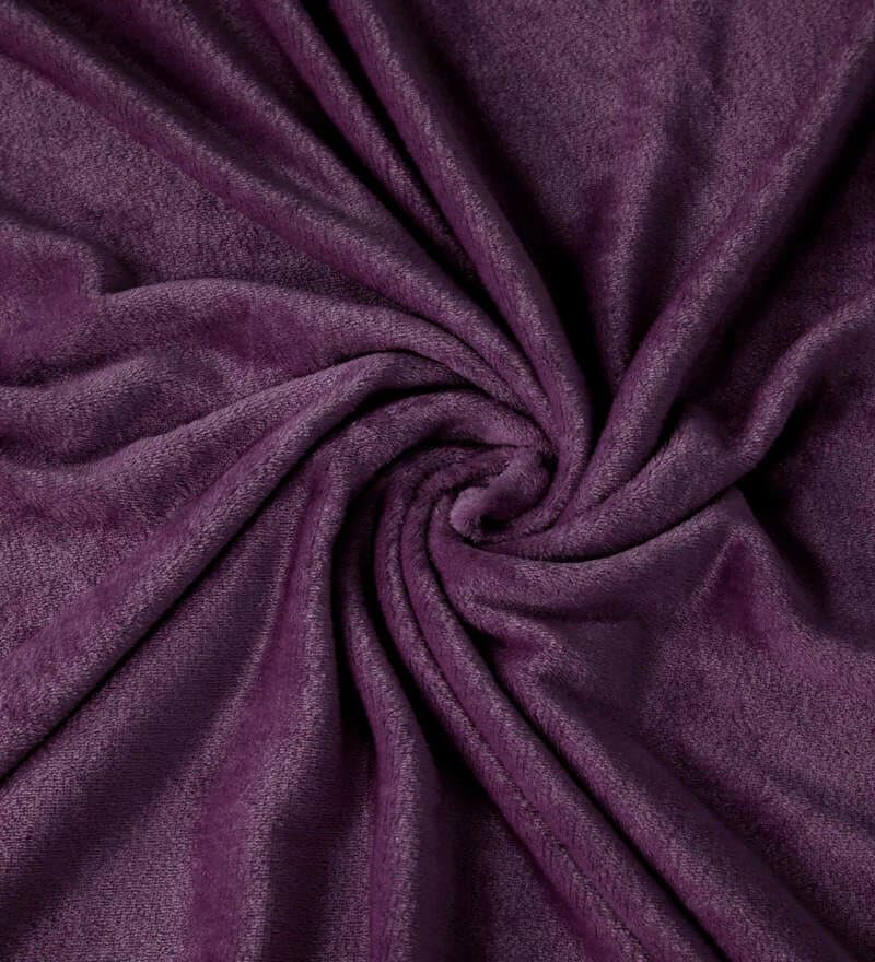 Image of Sands Premium Ultra Soft Woollen Pillow Cover Set of 2 for Winter with Zipper Closure, Cozy Pillow Case Perfect for Warmth, Flannel Warm Pillowcases, King size-18X28 Inches (Purple)