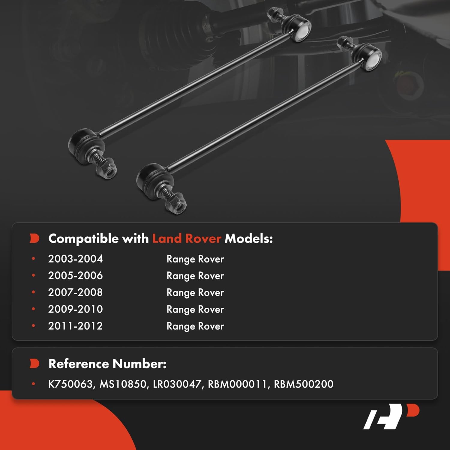 A-Premium 2 x Front Sway Bar Links Stabilizer Bar Links, Compatible with Land Rover Range Rover 2003-2012