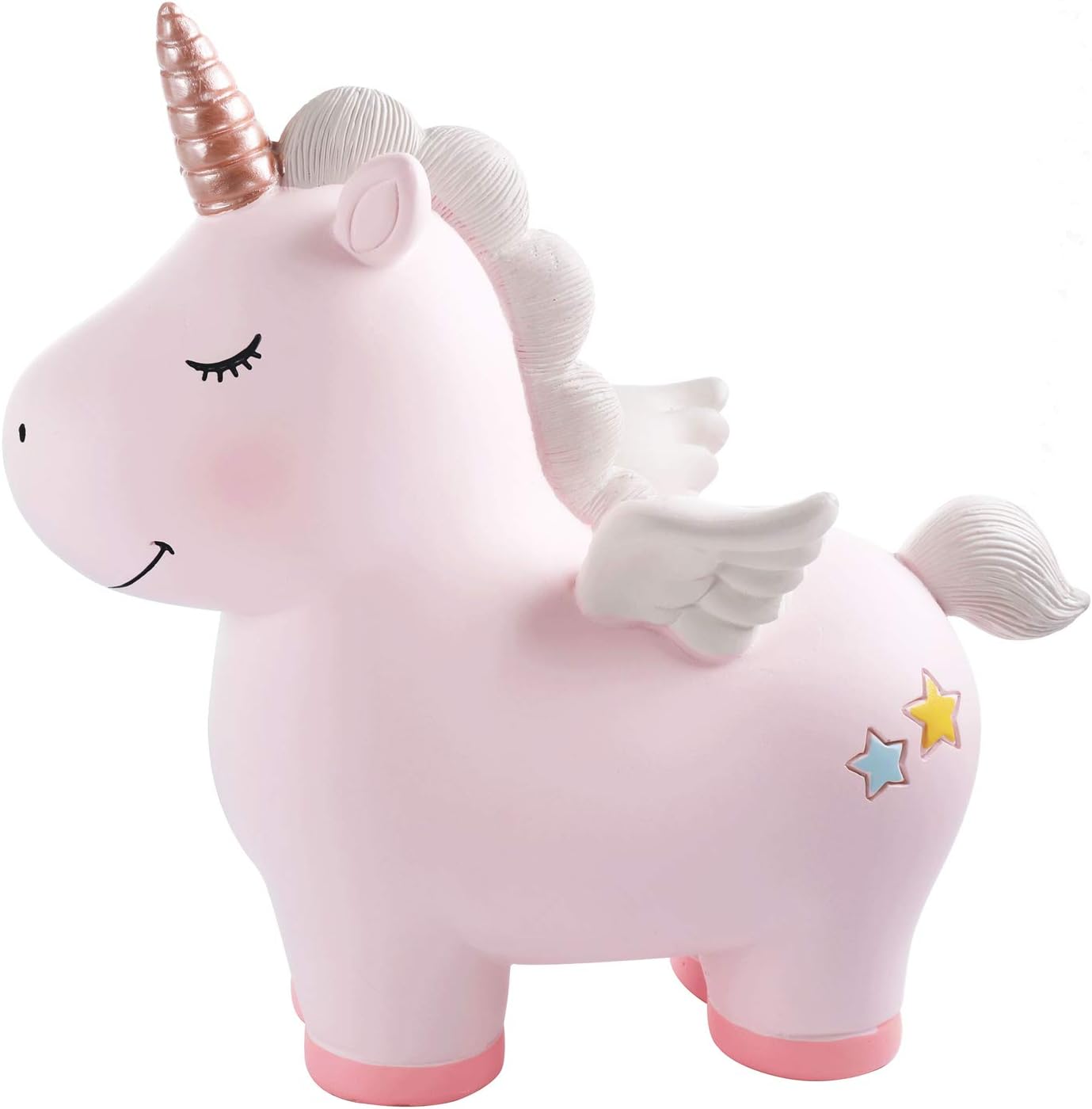 vanvene Resin Money Bank Lovely Rainbow Unicorn Design for Girl's (Pink )