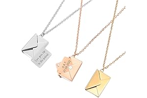 Custom Message Necklace: Your Cherished Words Unsealed in a Charming Envelope