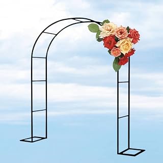 Cenador De Arco De Jardín Con Base, Arco Para Rosales Tubular Resistente A La Intemperie, Decoración De Arco De Boda De Metal Fuerte, Para Plantas Trepadoras Rosas Vides Estante De Soporte ( Color : N