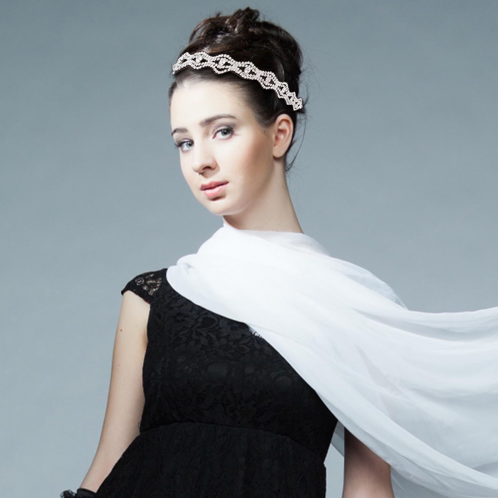 6 Fasce Elastiche Con Strass Per Capelli - Accessori Bohemien Per Donne E Ragazze | Regolabili Per Feste E Matrimoni - Foto 4