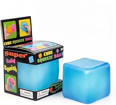 Premium Big Block Cube, Ice Cube Squishies Toys, Durable, Slow-Rebound fingertip Exquisite Spherical ice Cube with boxGift-Ready Blue