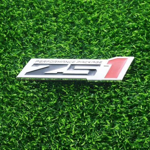 Image of 2Pcs Z51 Performance Emblems Engine Hood 3D Package Badge Decal Replacement Z51 (Chrome Red)