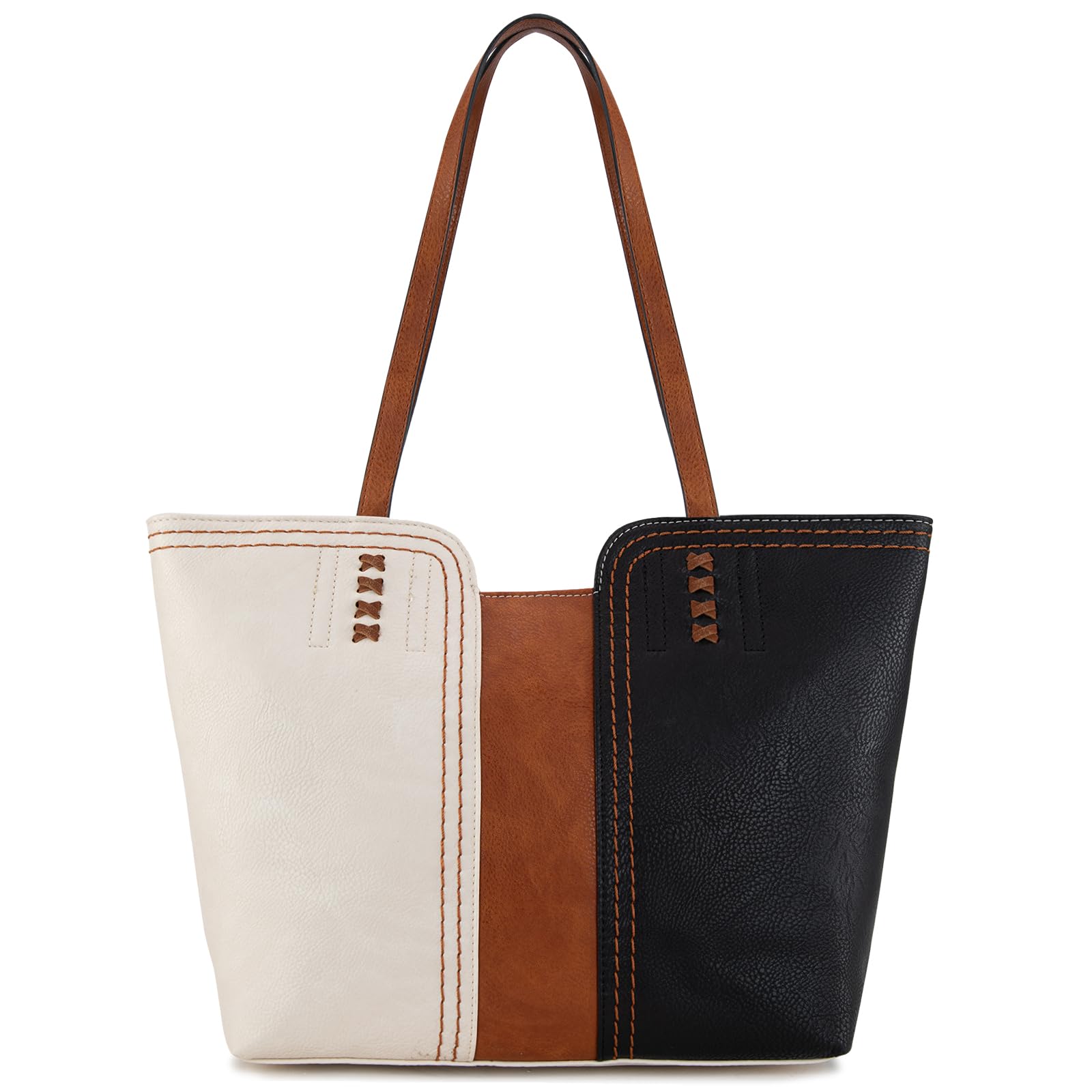 Montana West Tote Bag for Women Top Handle Satchel Purse Three Chocolate V2