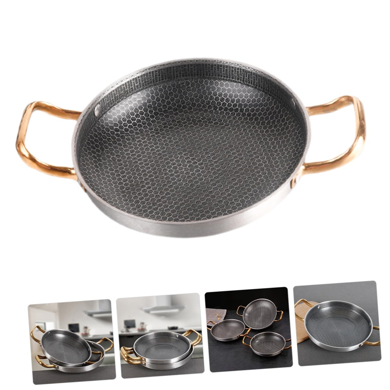 Padella Antiaderente in Acciaio Inox a Nido D'ape Nera