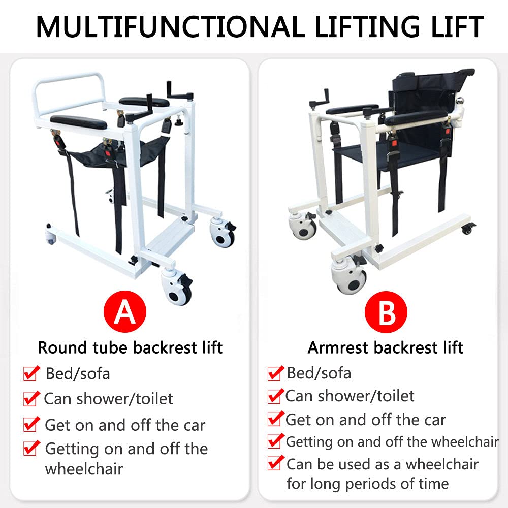 EnfermeríA Sillas De Ruedas,Elevador De Pacientes,Ajustable En Altura Y Ancho,MáQuina De Traslado para Elevador De Pacientes De Autoservicio con Asiento Blando Y Asiento De Inodoro,A