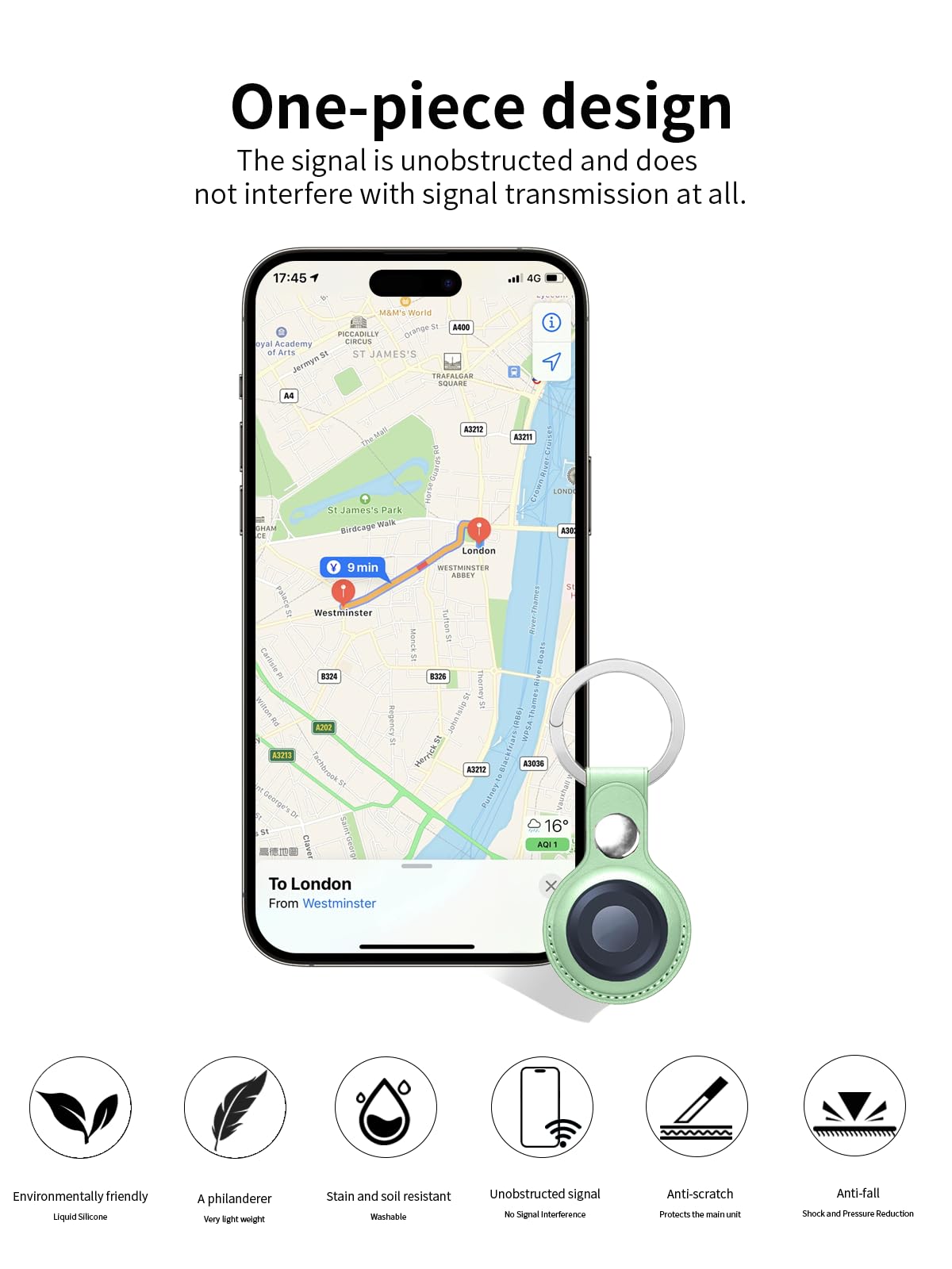 2-pak etui ochronne do telefonu Motorola Moto Tag Smart Anti-Loss Tracker silikonowy breloczek do kluczy – trwałe i stylowe pokrycie, wodoszczelne, odporne na upadki, zielone