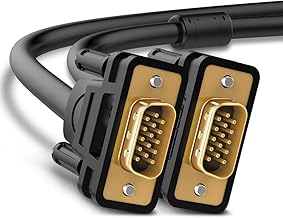ETZIN VGa to VGA HD15pin Male to Male Video Monitor Cable with Cores Gold Plated Connectors Support 1080P for Projectors, HDTVs, Displays and More VGA Enabled Devices (1.5M)