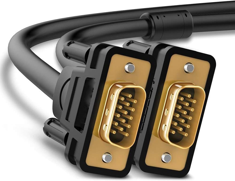 ETZIN VGA to VGA HD15pin Male to Male Video Monitor Cable with Cores Gold Plated Connectors Support 1080P Full HD for Projectors, HDTVs, Displays and More VGA Enabled Devices EPL-227TC. (1.5M) (B0CV98P3ZZ) Amazon Price History, Amazon Price Tracker