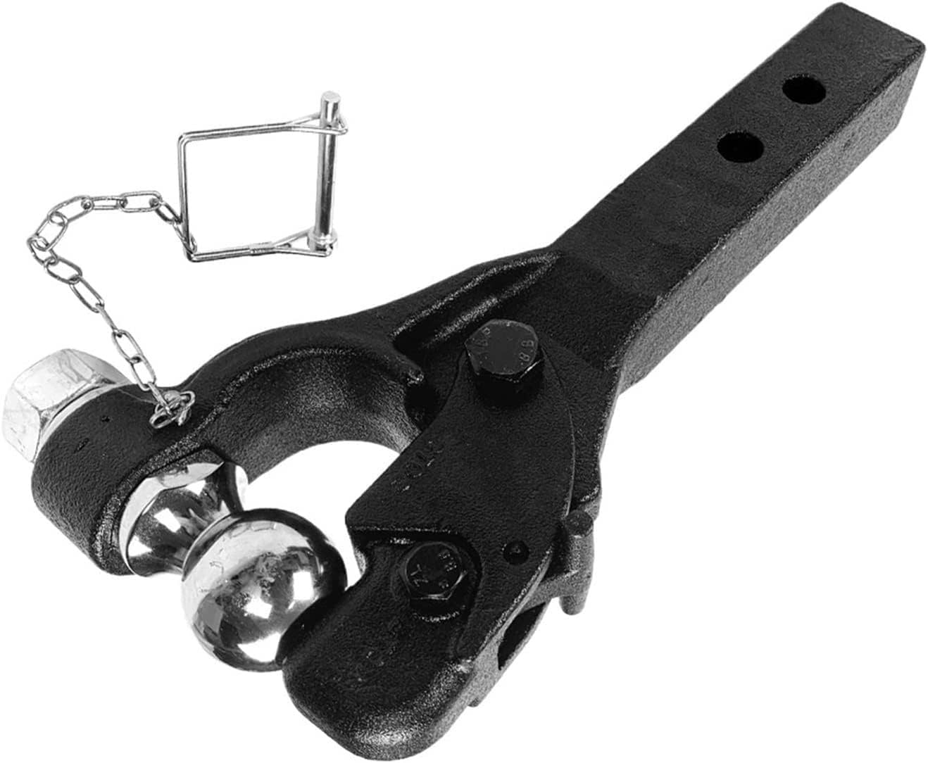 Enganche Remolque de Acero Forjado – Gancho Pintle + Bola 50mm,para Camiones/Maquinaria Agrícola, tracción 10 t