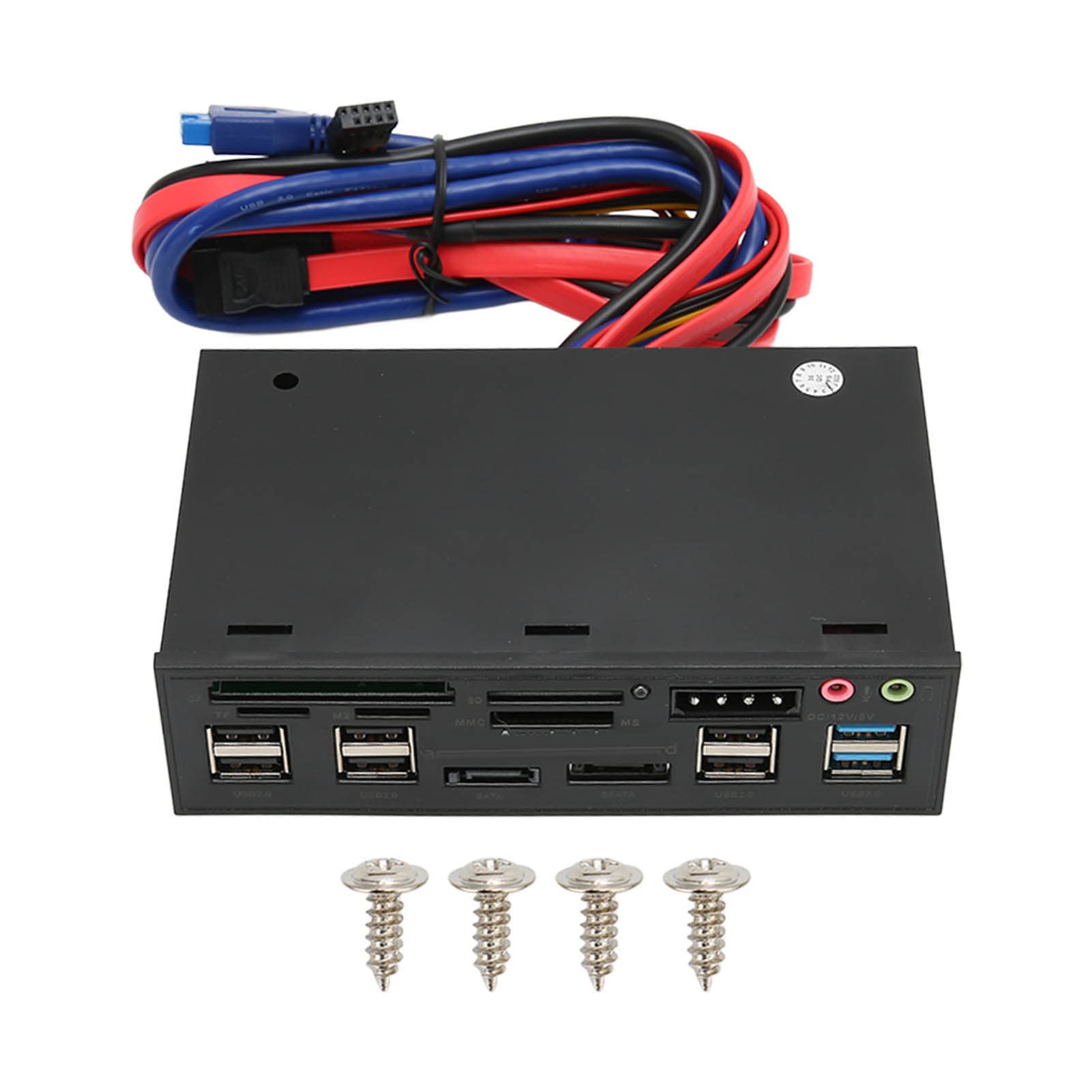 Cryfokt Pannello Frontale Multimediale da 5,25 Pollici con USB 3.0 e Lettore di Schede per Un'esperienza Multimediale Efficiente su PC per Giocatori e Professionisti