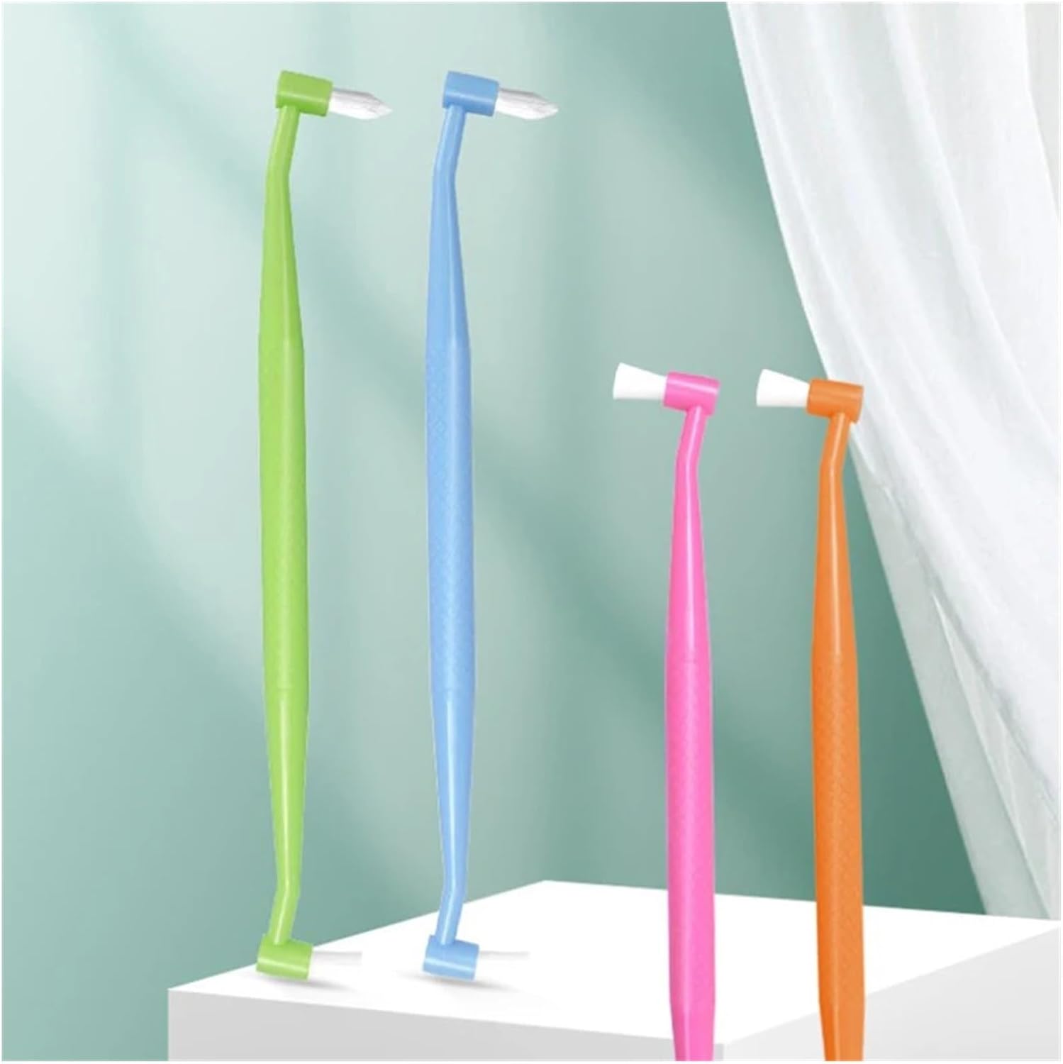 Manual Toothbrush Single Brush Head Fissure Wisdom Tooth Brush Soft Bristle Toothbrush Cleaning Whitening Teeth Toothbrush(Pink)