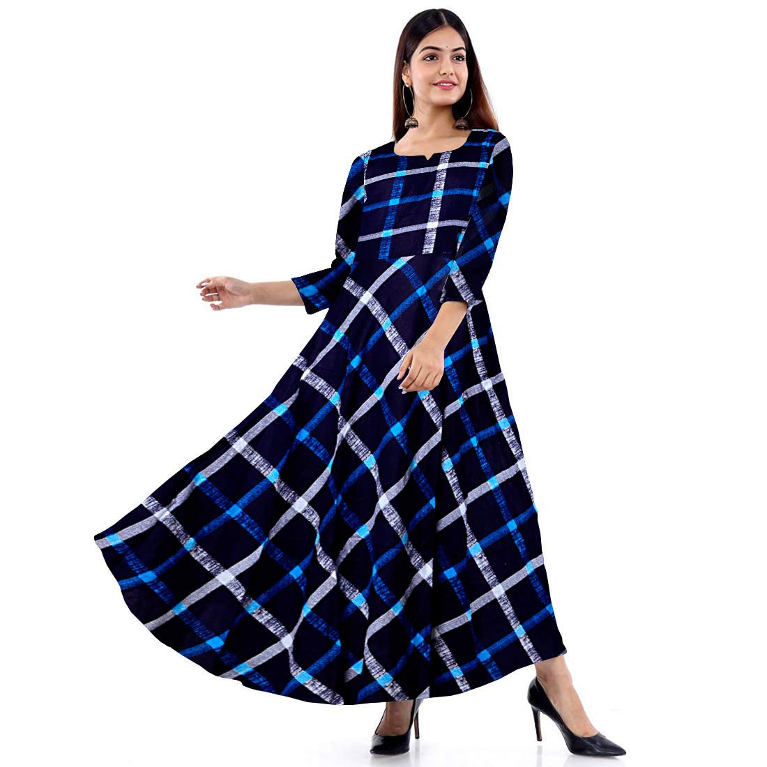 nandini Women's Printed Rayon Full Sleeves Regular Anarkali Maxi Gown for Girl/Women/Ladies (Free Size Upto XXL)-picture-27