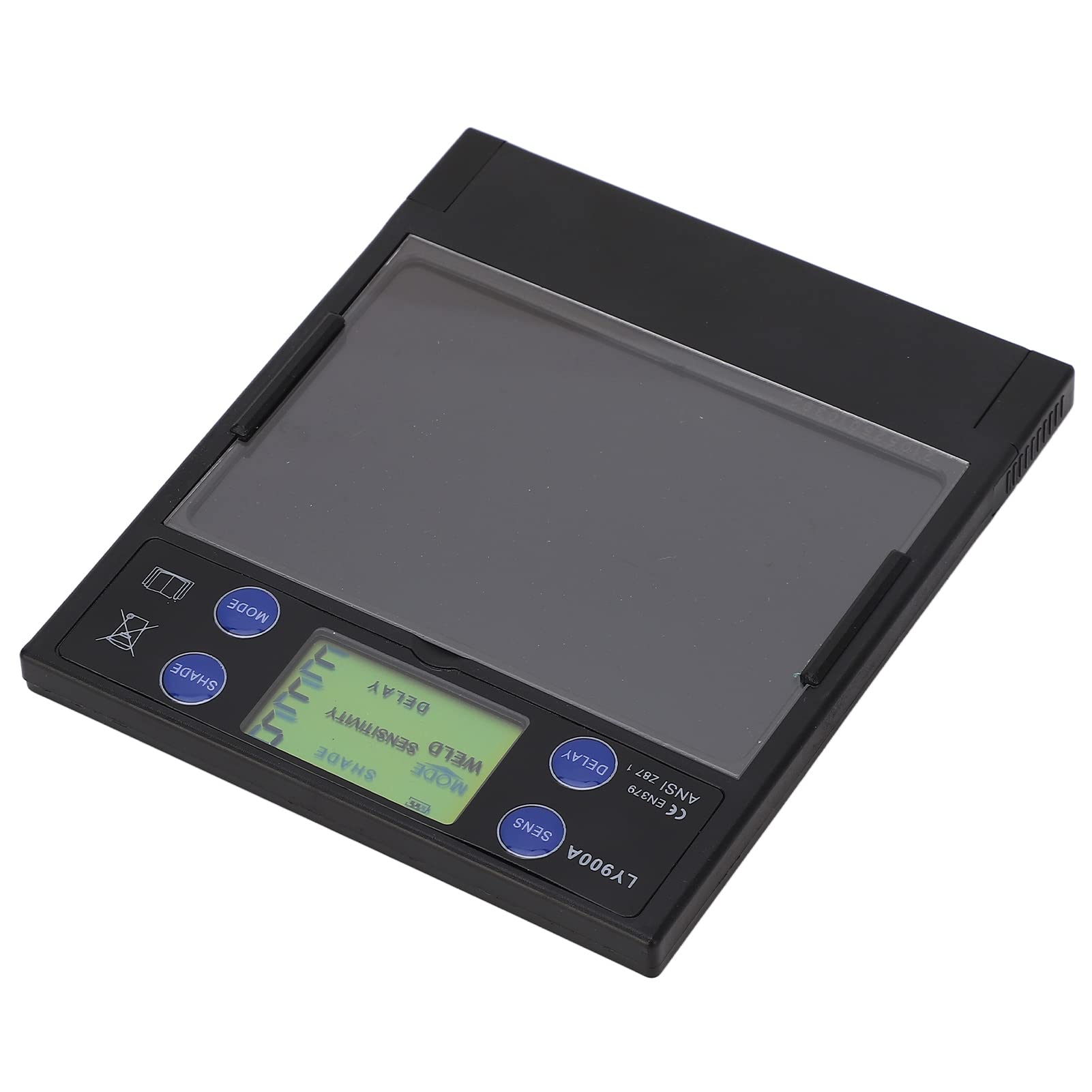 Lente de soldadura solar Pantalla digital de oscurecimiento automático, 100x67 mm 4 sensores Ventana móvil Cubierta de PP PA para casco de soldador Protección ocular