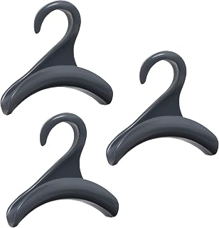 FNG8 Gray Handbag Coat Rack Hanger [3 Pack] - Hanging Closet Organizer for Wardrobe, Closet & Cabinet - Space Saving, Heavy Duty Acrylic Holder for Tote Bag, Backpack, Purse, Scarves, Ties