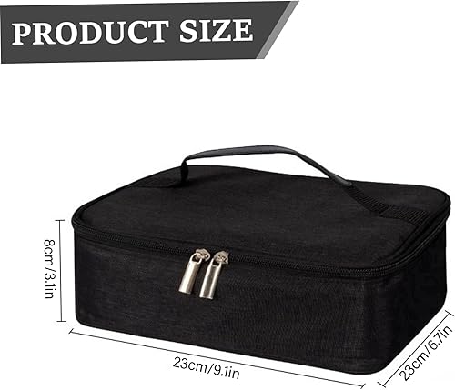 Miniatura 5 de Calentador de alimentos portátil, bolsa de almuerzo calentada de 12 V, lonchera con carga USB, mini horno, microondas, calentador Oxford para