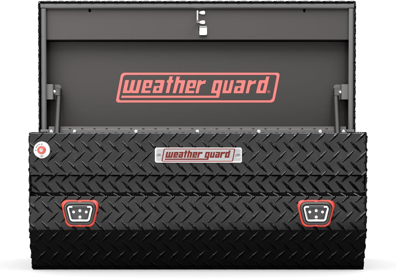 Weather Guard 614-5-04 Aluminum All-Purpose Utility Chest, Fits Full and Compact Size Trucks, 7.0 cu ft Storage Capacity (Gloss Black)