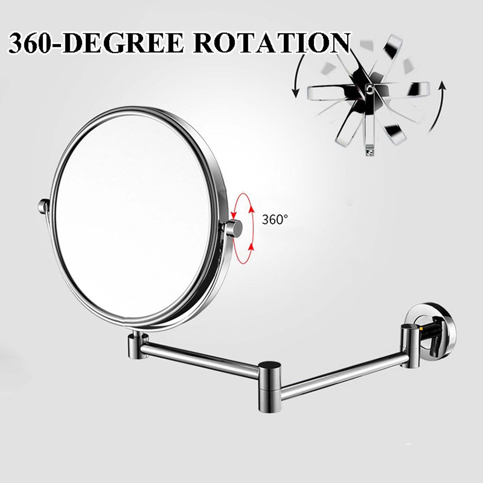 YSUEFIJO Espejo de Maquillaje Pared, Espejo de Aumento para Bano, Espejo de Mesa de Doble Cara, Espejo de Maquillaje Retro de Alta Definición, Espejo Cosmético para Hombre y Mujer