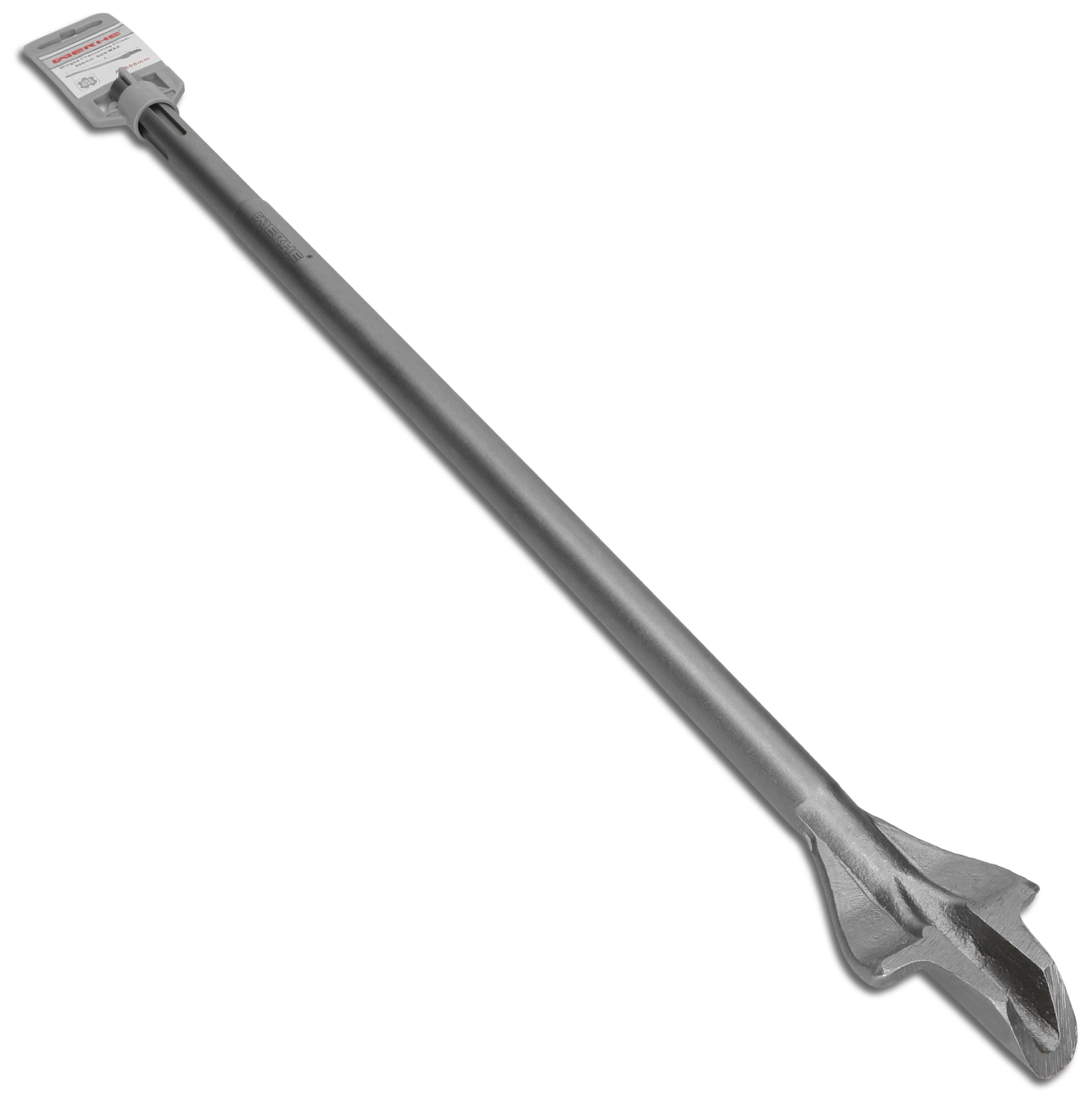 WERHE Cincel con Aletas SDS Max, 60x600 mm | 18 mm SDS Max vástago, acero aleado, punta templada, para canaletas de cables, compatible con martillos perforadores